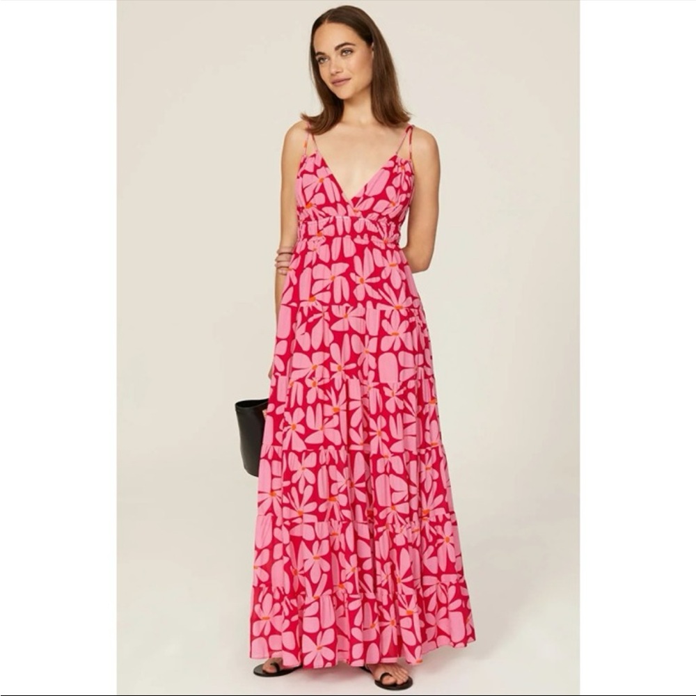 Hutch Pink Floral Maxi Dress size M
